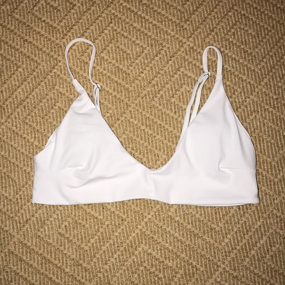 white bikini top